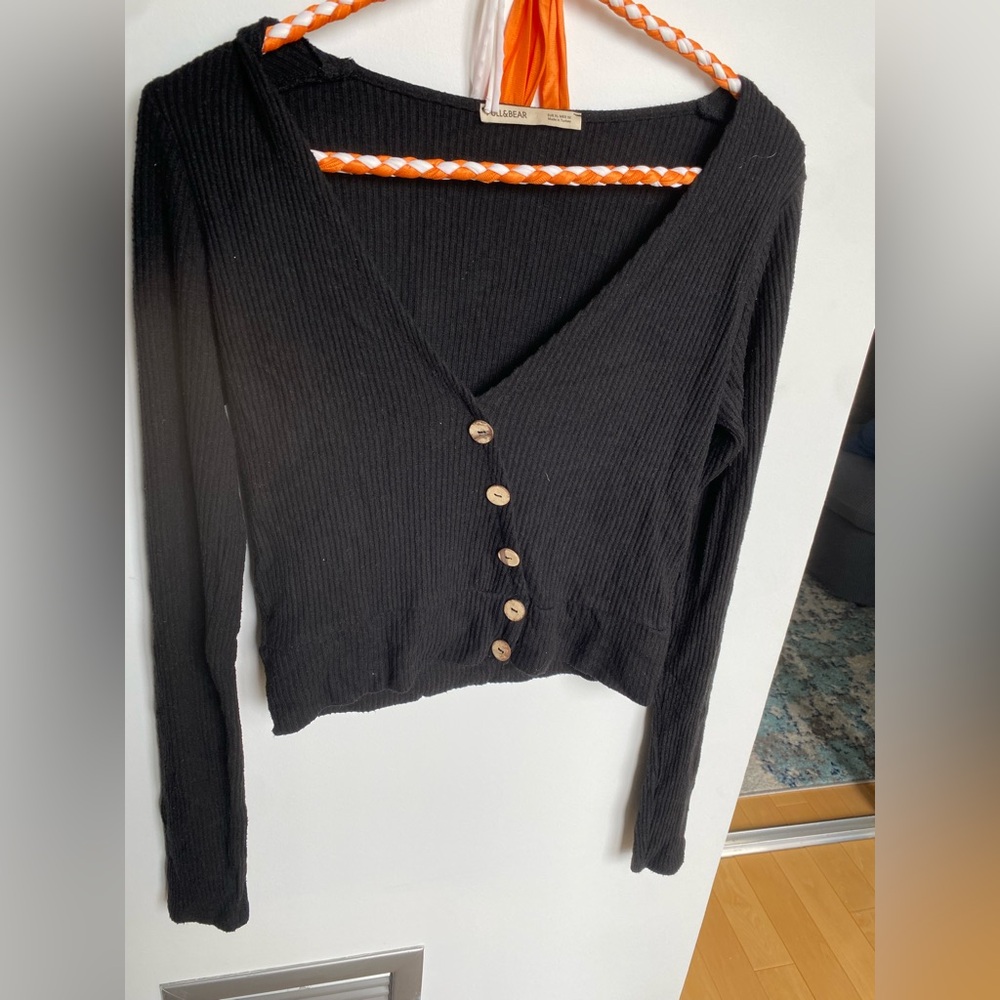 Black Ribbed Long Sleeve